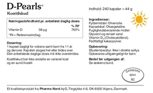 D-Pearls Stærk D-Vitamin 38 mcg 240 kapsler