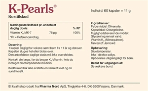 K-Pearls K2 Bio-Vitamin 75 mcg 60 kapsler