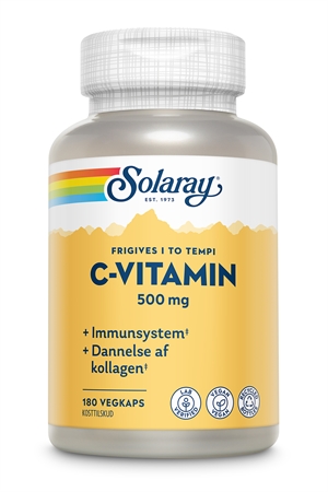 C-Vitamin 500 mg Solaray 180 kapsler