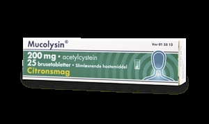 Mucolysin Citronsmag 200 mg 25 brusetabletter