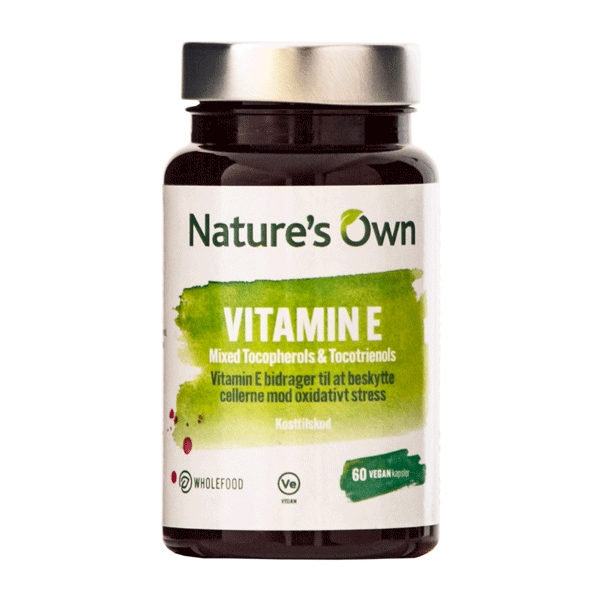 Vitamin E Wholefood Natures Own 60 kapsler