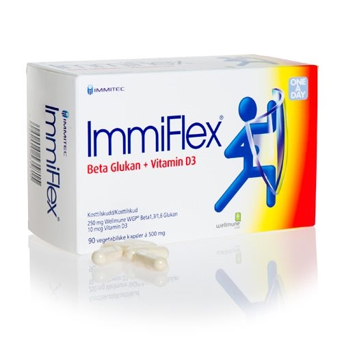 Immiflex Betaglucans + Vitamin D3 90 kapsler